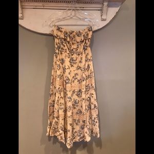 Beautiful floral strapless dress